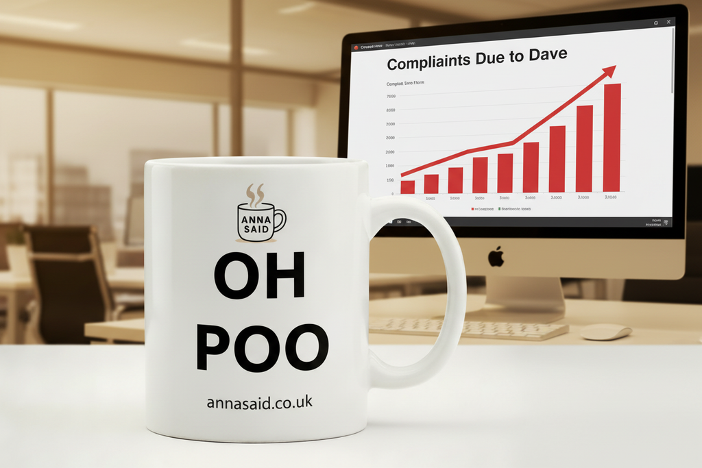 OH POO Mug — Office Complaints Scene