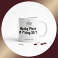 Wanky Piece Mug with Logo and Web Address